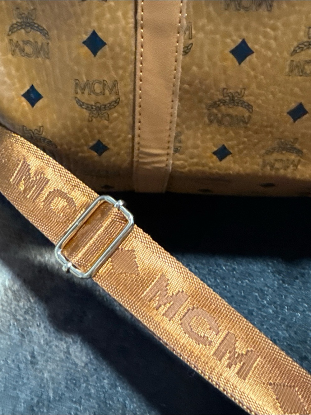 Monogram Cognac Logo Duffel Bag - Picture 4 of 13